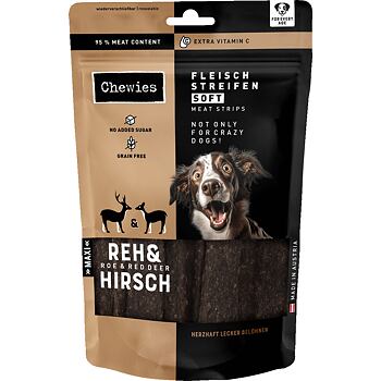 PACK 10 pcs – Chewies Fleischstreifen Soft Roe and Red Deer Maxi 150 g