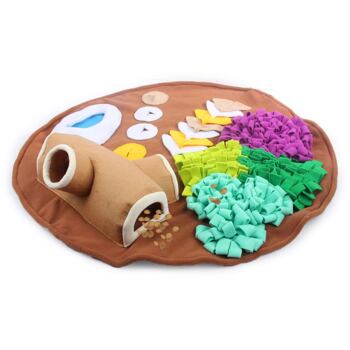 Round Fluffy Mat with One Cute Toy AFP Dig It