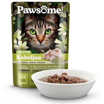 Šťavnaté kousky s treskou a spirulinou v lahodné omáčce tvoří kompletní krmivo, na kterém si pochutnají dospělé kočky všech plemen. Neobsahuje obiloviny ani přidaný cukr a je obohaceno o taurin a čekankový inulin.