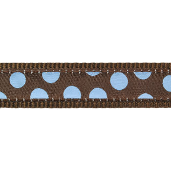 Martingale Dog Collar 25 mm - Blue Spots on Brown