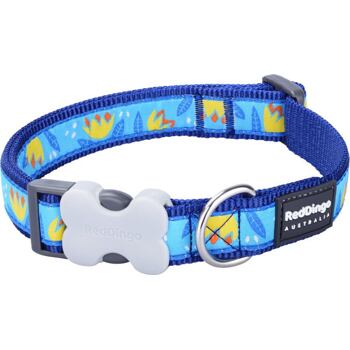 Dog Collar 20 mm x 30-47 cm - Tropical Dark Blue