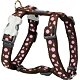 Dog Harness 15 mm x 36-54 cm - Pink Spots on Brown